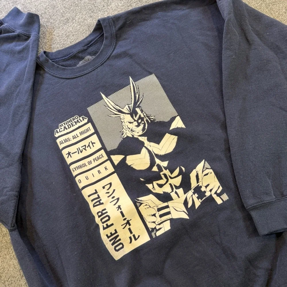 My Hero Academia All Might Symbol of Peace Navy Sweatshirt XXXL Anime Funimation